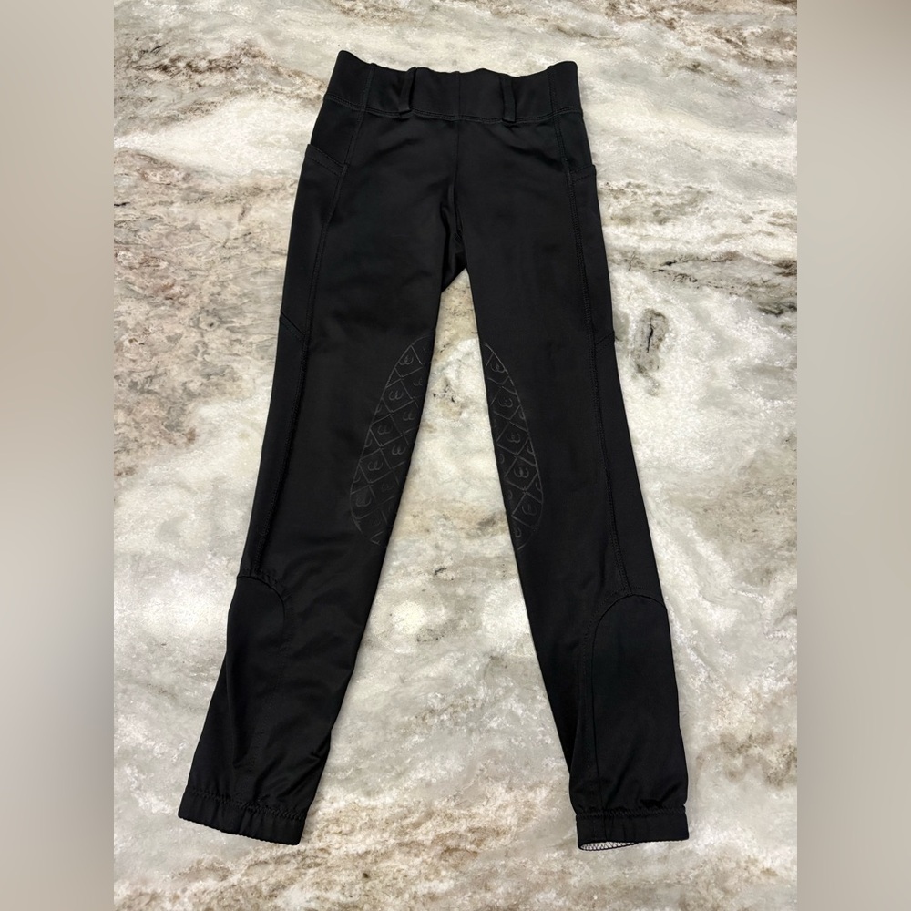 Ovation AeroWick Tights Youth/Kids Black Size 8 Riding Equestrian Breeches Pants